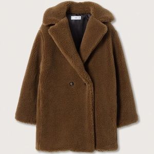 MANGO faux shearling over sized coat